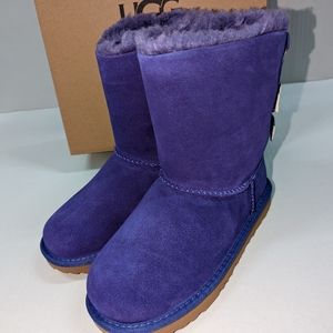 NEW AUTHENTIC UGG GIRLS BAILEY BOW II STRIPED WINTER BOOTS US 5